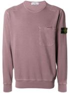Stone Island Logo Long-sleeve Sweatshirt - Pink
