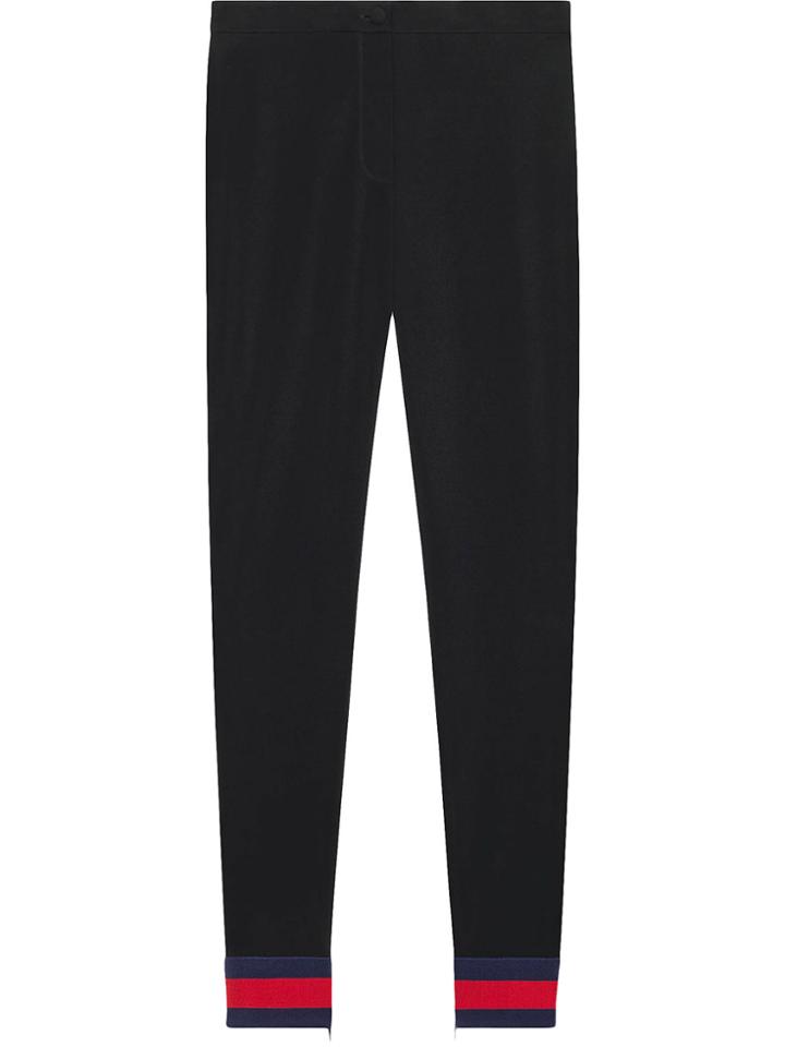 Gucci Stretch Viscose Legging With Web - Black
