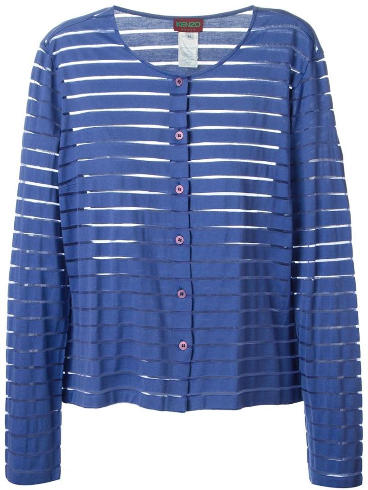 Kenzo Vintage Sheer Stripe Cardigan