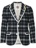 Education From Youngmachines Plaid Blazer - Blue