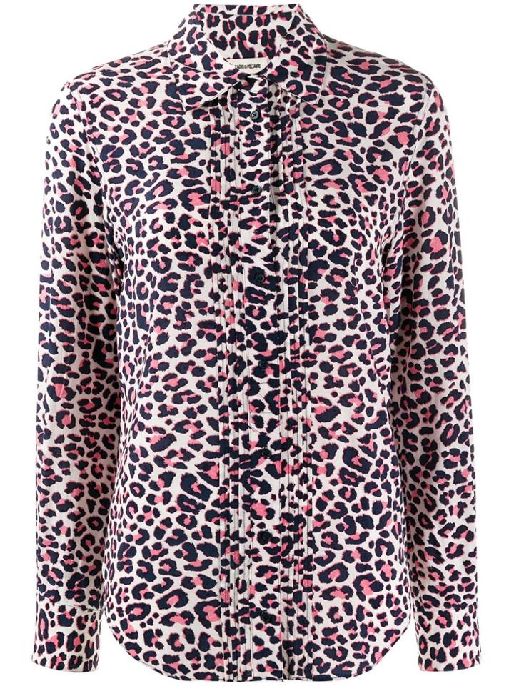Zadig & Voltaire Leopard Print Shirt - Blue