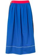 Marni Side Stripes Flared Skirt - Blue