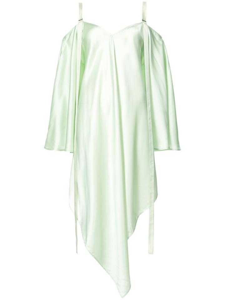 Sies Marjan Satin Cold Shoulder Dress - Green