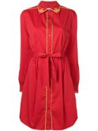 Moschino Long Sleeve Shirt Dress - Red