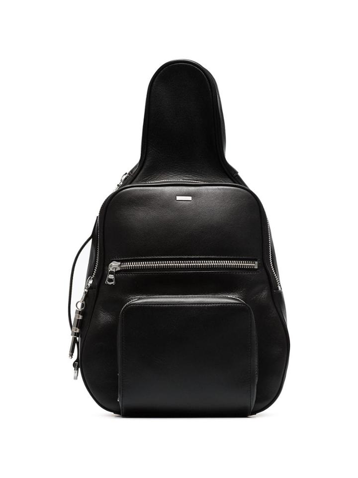 Amiri Black Leather Guitar Backpack