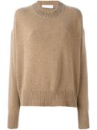 Giada Benincasa Embellished Neck Jumper, Women's, Size: Xs, Nude/neutrals, Wool