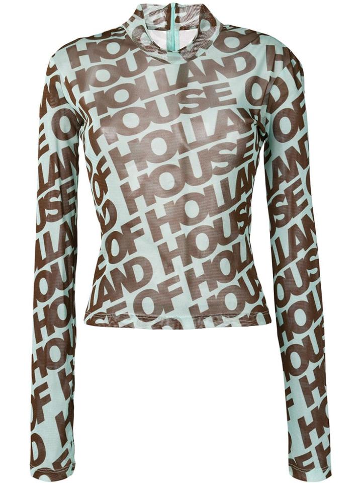 House Of Holland Logo Long-sleeve Top - Green