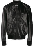 Dolce & Gabbana Bomber-style Leather Jacket - Black