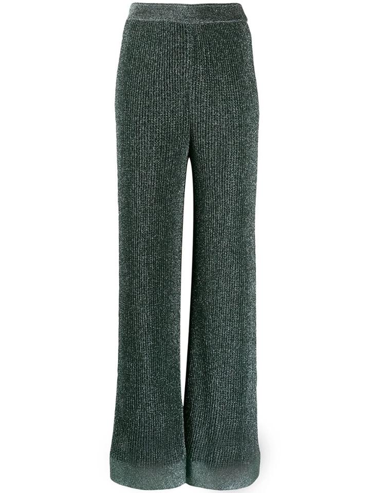 M Missoni Glitter Palazzo Trousers - Blue