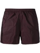 Prada Elasticated Waistband Swim Shorts, Men's, Size: 48, Red, Nylon/polyester