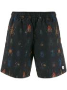 Alexander Mcqueen Insect Print Swim Shorts - Blue