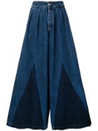 Caban Romantic Extra Wide-leg Jeans - Blue