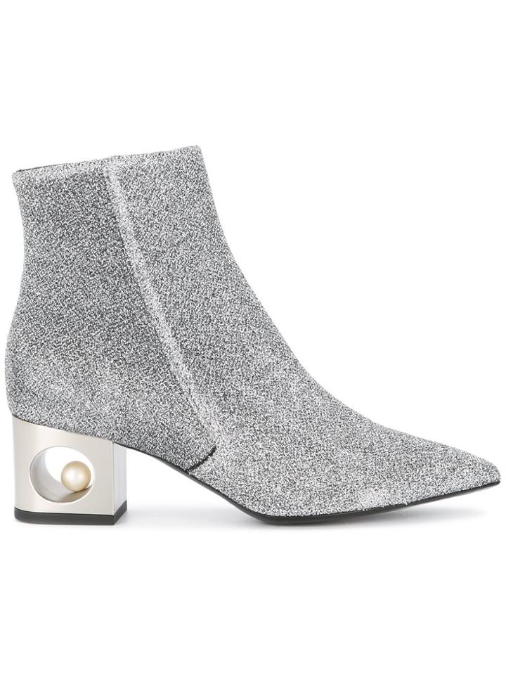 Coliac Metallic Ankle Boots - Silver
