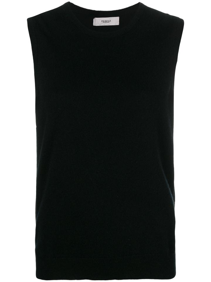 Pringle Of Scotland Sleeveless Fitted Sweater - Black