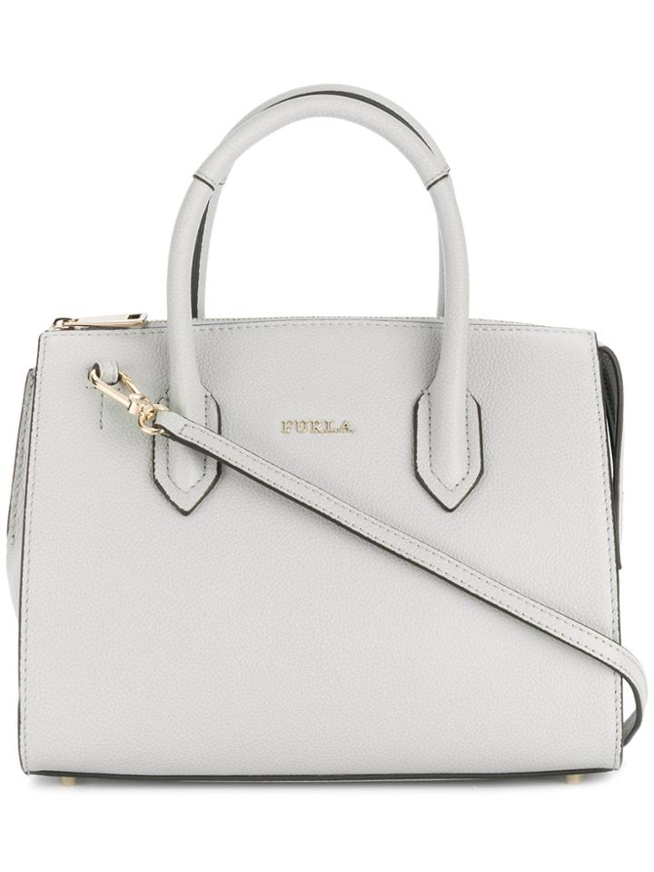 Furla Pin Satchel Bag - Grey