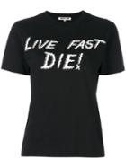 Mcq Alexander Mcqueen - Live Fast Die Print T-shirt - Women - Cotton - L, Black, Cotton