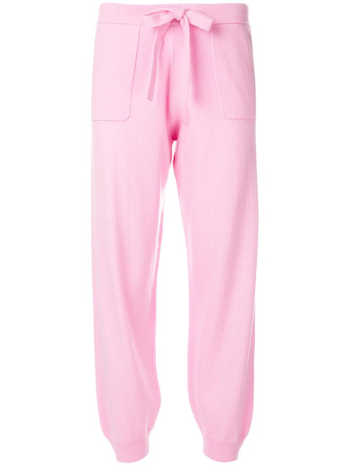 Allude Knit Track Pants - Pink & Purple
