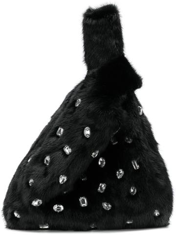 Simonetta Ravizza Mini Fur Tote Bag - Black
