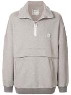 Wooyoungmi Oversized Logo Patch Sweatshirt - Grey