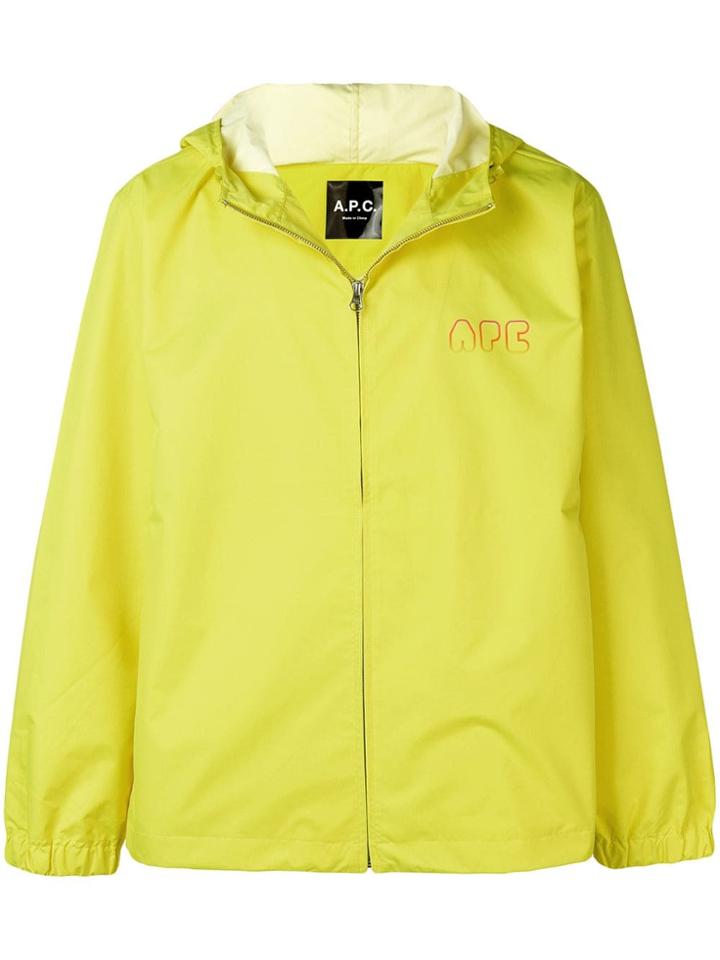 A.p.c. Zipped Up Wind Breaker - Yellow