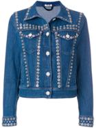 Miu Miu Snap Button Embellished Jacket - Blue