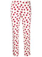 Incotex Floral Cropped Tailored Trousers - White