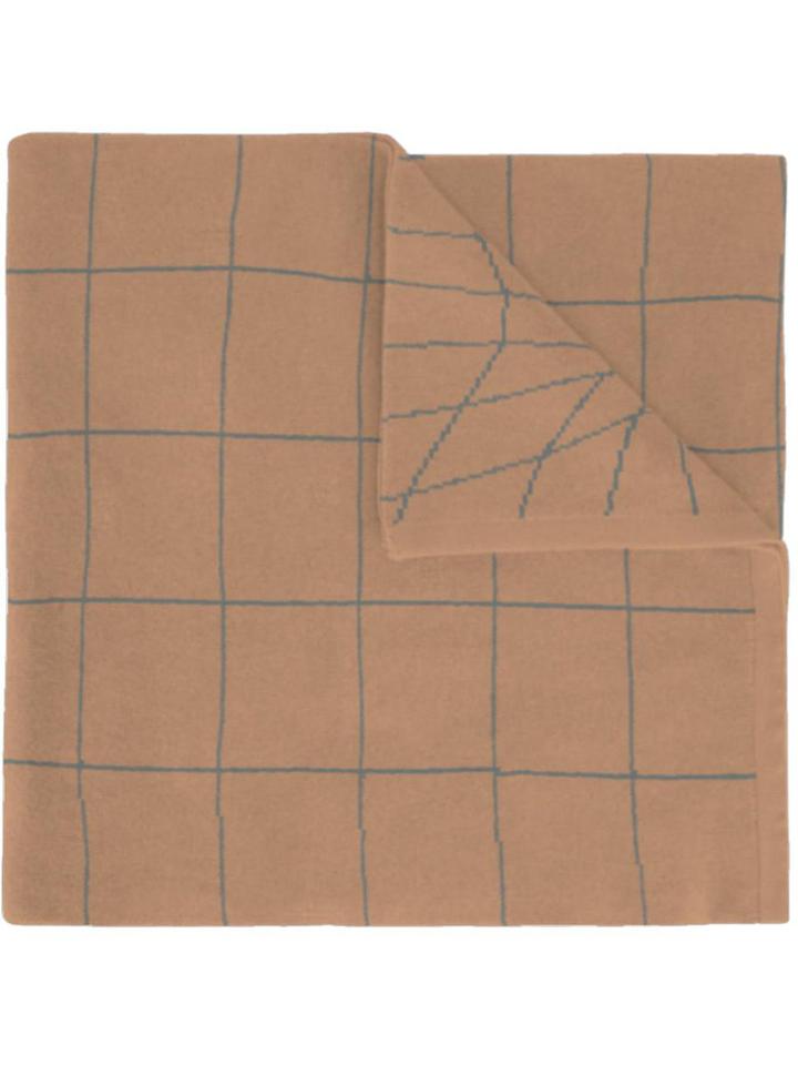 Umd - Cashmere 'grid' Knit Scarf - Men - Merino - One Size, Nude/neutrals, Merino