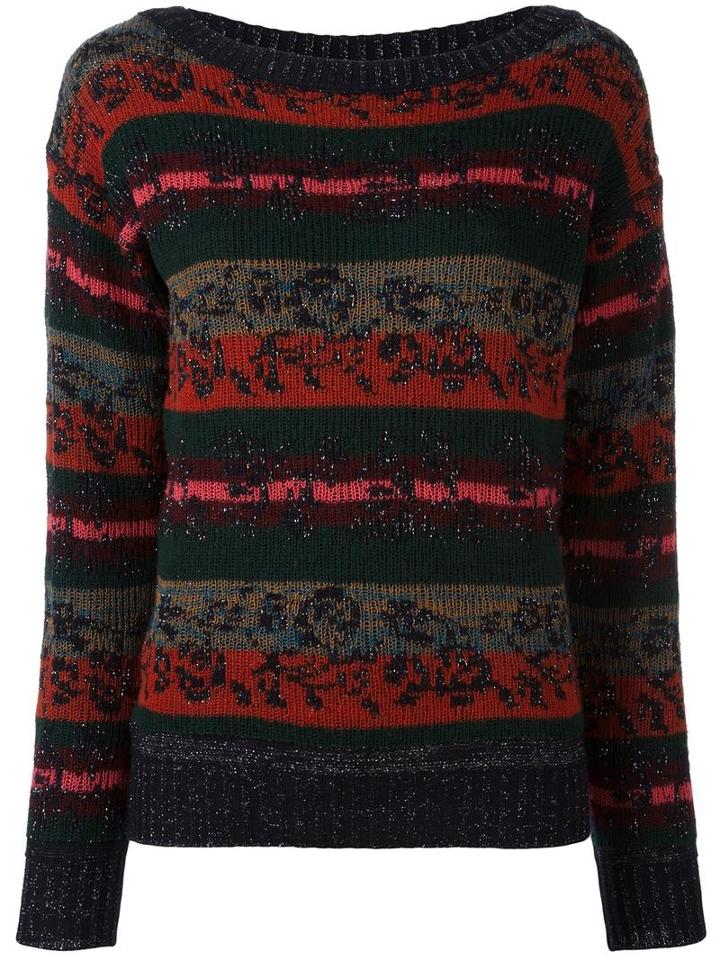 Roberto Collina Striped Intarsia Jumper, Women's, Size: Xs, Polyester/merino