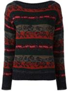 Roberto Collina Striped Intarsia Jumper, Women's, Size: Xs, Polyester/merino