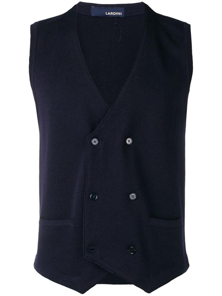 Lardini Classic Buttoned Vest - Blue