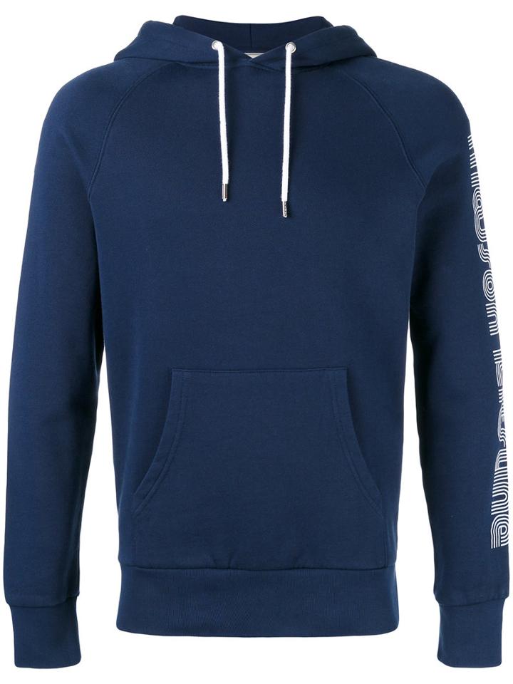 Maison Kitsuné - Printed Hoodie - Men - Cotton - S, Blue, Cotton