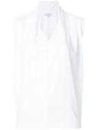 Ck Calvin Klein Draped Sleeveless Sports Jersey - White
