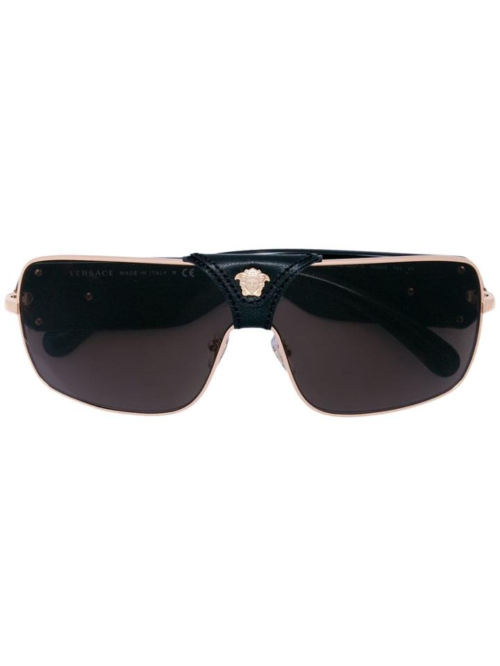 Versace Eyewear Squared Baroque Sunglasses - Black