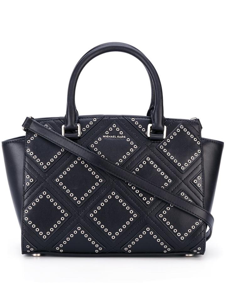 Michael Michael Kors Medium 'selma' Tote, Women's, Black, Leather/metal