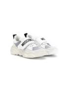 Moschino Kids Teen Logo Touch Strap Sneakers - White