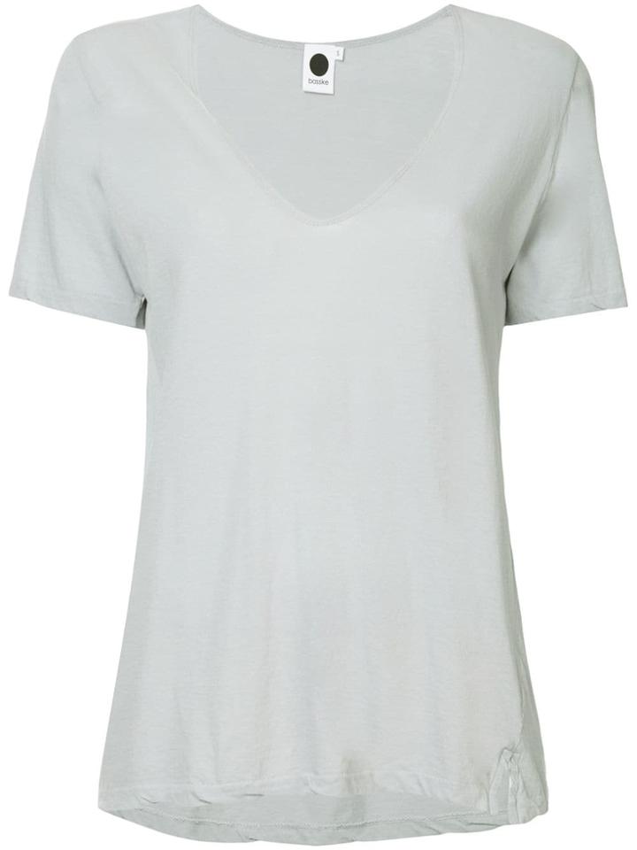 Bassike V-neck T-shirt - Pink & Purple