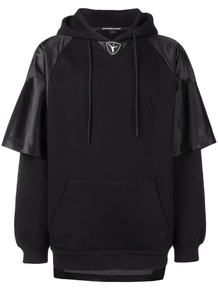 Alexander Wang Football Hooded Sweatshirt - Black