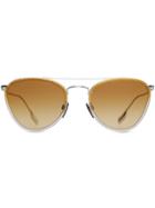 Burberry Eyewear Glitter Detail Pilot Sunglasses - Silver