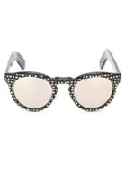 Cutler & Gross Round Frame Sunglasses, Adult Unisex, Black, Acetate