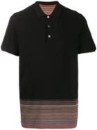 Missoni Striped Hem Polo Shirt - Black
