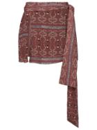 Printed Skirt, Women's, Size: 38, Brown, Viscose, Lilly Sarti