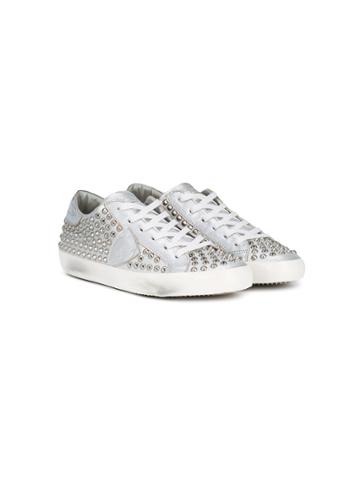 Philippe Model Kids Teen Studded Sneakers - Metallic