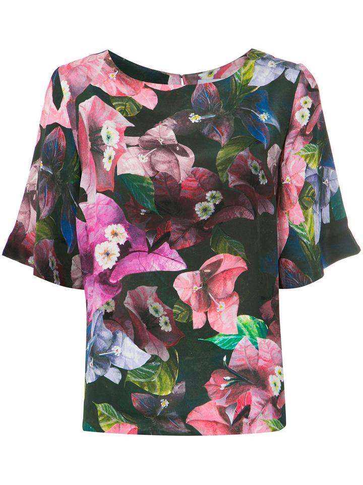 Isolda - Floral Print Blouse - Women - Silk - 44, Purple, Silk