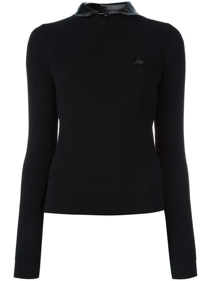 Love Moschino Round Neck Jumper, Women's, Size: 42, Black, Virgin Wool/polyester