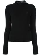 Love Moschino Round Neck Jumper, Women's, Size: 42, Black, Virgin Wool/polyester