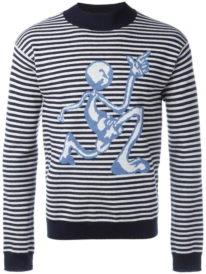 J.w.anderson Striped Jumper, Men's, Size: Small, Blue, Merino