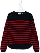 Les Coyotes De Paris Teen Striped Knitted Sweater - Blue