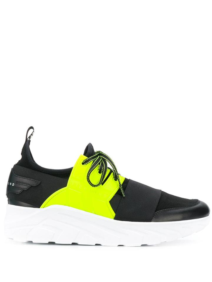 John Richmond Logo Embroidered Sneakers - Black