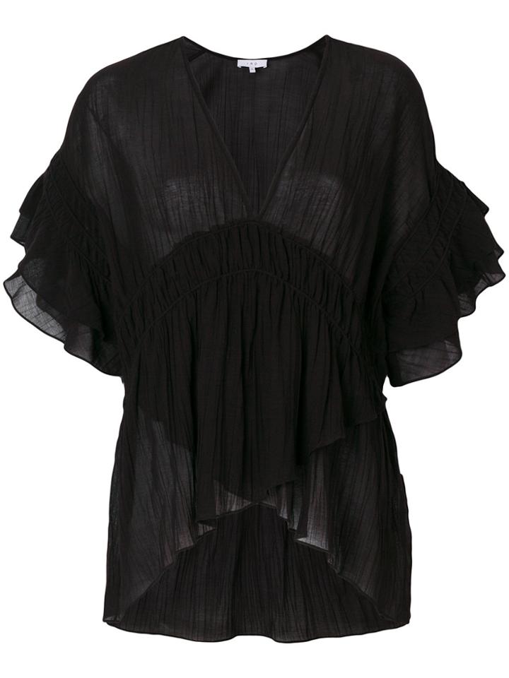 Iro Fomosa Frilled Blouse - Black