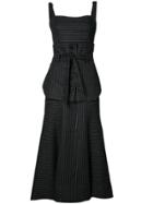 Osklen Osklen X Tarsila Pinstripe Dress - Black